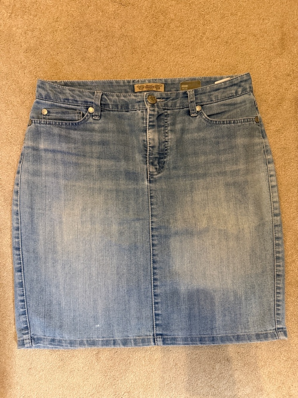 Nine West Vintage America Women’s Light Blue Denim Skirt sz 10